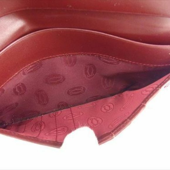 Cartier Wallet Purse Long Wallet Mastline Red Woman unisex Authentic Used T7268 - Picture 7 of 9
